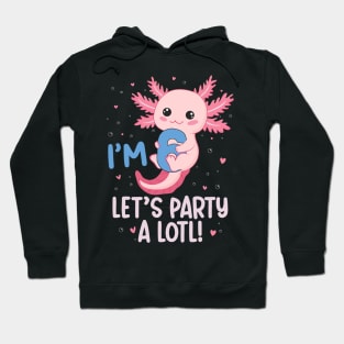 Funny 6th Birthday I'm 6 Years Old lets party Axolotl Hoodie